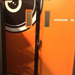 Employees Only Metal Door